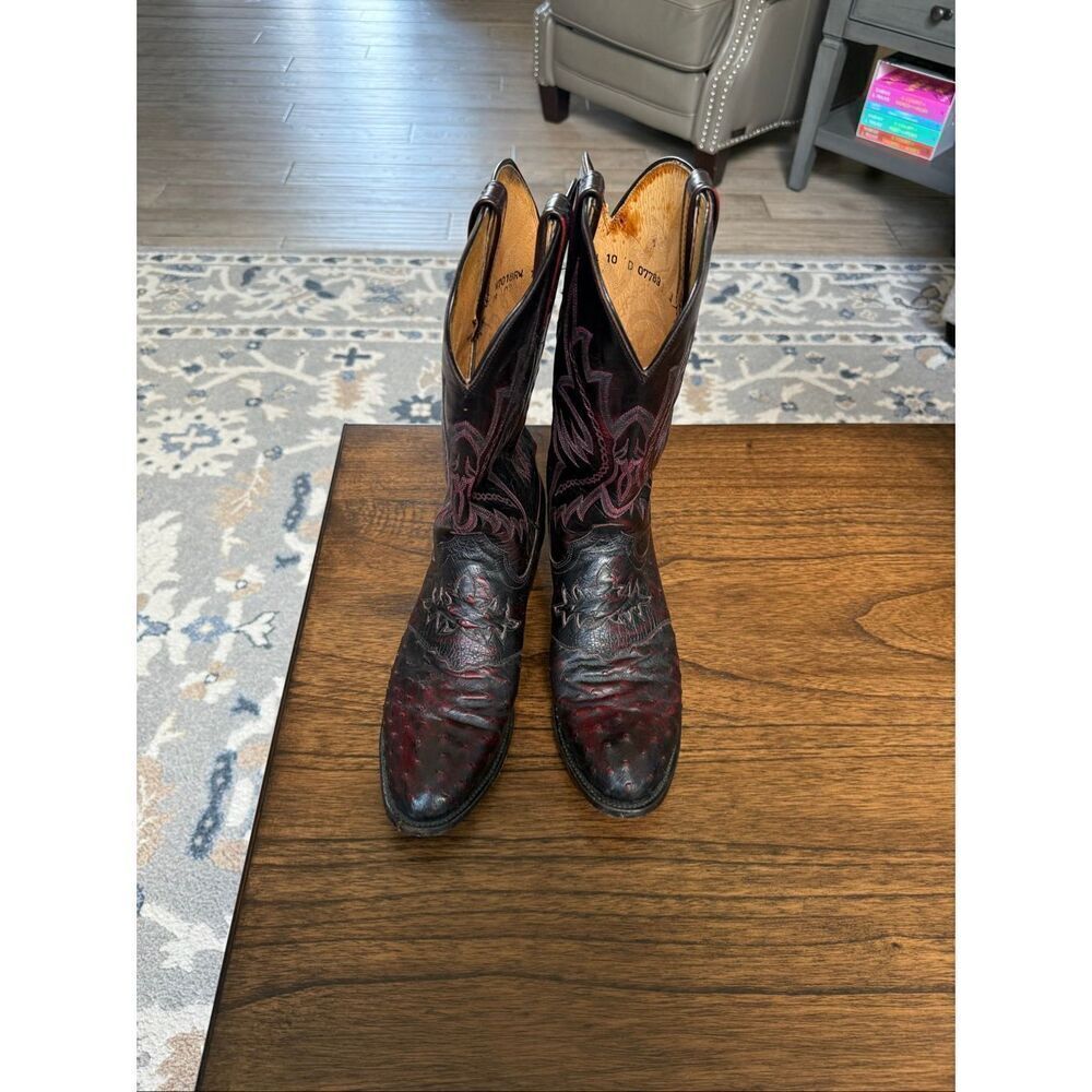 Lucchese 1883 Elgin Black Cherry + Black Men’s 10